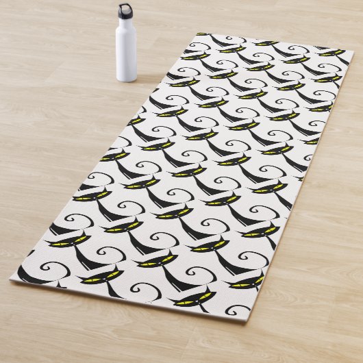 Tapis De Yoga Happy Halloween Chat noir | Yoga Mat (En situation)