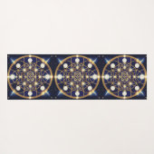Tapis De Yoga Harmonie Céleste – La Lumière au Sein de la Grille (Dos (Horizontal))