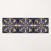 Tapis De Yoga Harmonie Céleste – La Lumière au Sein de la Grille (Devant (Horizontal))
