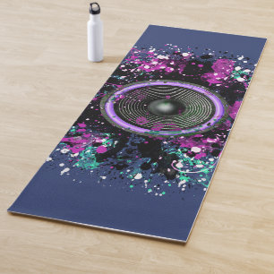 Tapis De Yoga Haut-parleur de musique et peinture éclaboussée