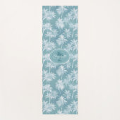 Tapis De Yoga Hawaiian Palm Tree Silhouette Motif Turquoise ID10 (Devant)