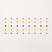 Tapis De Yoga Heart Pattern with Orange & Brown Hearts (Dos (Horizontal))