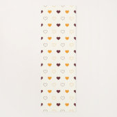 Tapis De Yoga Heart Pattern with Orange & Brown Hearts (Dos)