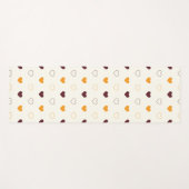 Tapis De Yoga Heart Pattern with Orange & Brown Hearts (Devant (Horizontal))