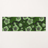 Tapis De Yoga Hellebores blancs avec feuille (Devant (Horizontal))