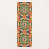 Tapis De Yoga Hex Mandala orange et bleu (Devant)