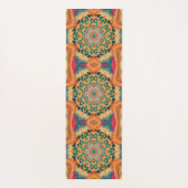 Tapis De Yoga Hex Mandala orange et bleu (Dos)