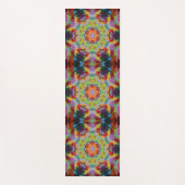 Tapis De Yoga Hex Mandala vert rose et orange (Devant)