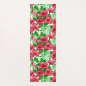 Tapis De Yoga Hibiscus et palmiers feuilles (Dos)