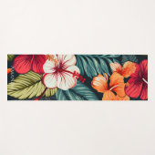 Tapis De Yoga Hibiscus hawaïen tropical (Devant (Horizontal))
