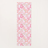 Tapis De Yoga Hibiscus Rose, Fleurs Roses, Motif De Fleurs (Dos)