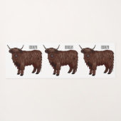 Tapis De Yoga Highland cow (Dos (Horizontal))