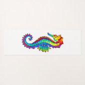 Tapis De Yoga Hippocampe polygonal arc-en-ciel (Dos (Horizontal))