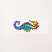 Tapis De Yoga Hippocampe polygonal arc-en-ciel (Devant (Horizontal))