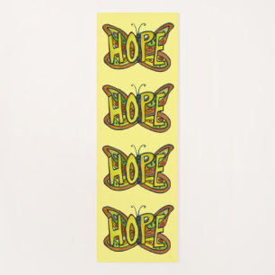 Tapis De Yoga Hope Butterfly Word Art Inspirational Yoga Mats