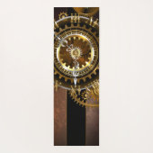 Tapis De Yoga Horloge Steampunk avec des engrenages anciens (Dos)
