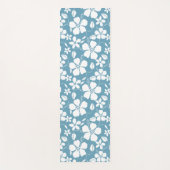 TAPIS DE YOGA HULA HAÏIENNE (HIBISCUS) ESCLAT BLEU (Devant)