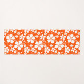 TAPIS DE YOGA HULA HAÏIENNE (HIBISCUS) ORANGE (Devant (Horizontal))