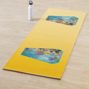 Tapis De Yoga HUMEUR DE PRINTEMPS – Jaune pastel profond à cla