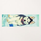 Tapis De Yoga Husky Puppy (Devant (Horizontal))