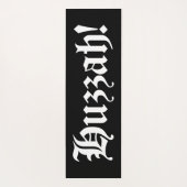 Tapis De Yoga Huzzah ! {Typographie médiévale} (Dos)