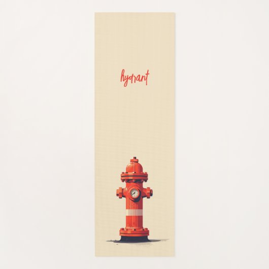 Tapis De Yoga Hydrant orange (Devant)