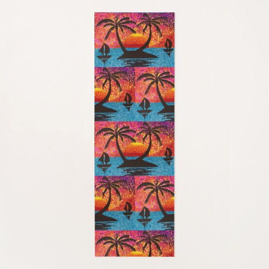 Tapis de Yoga - Île Tropicale (Devant)