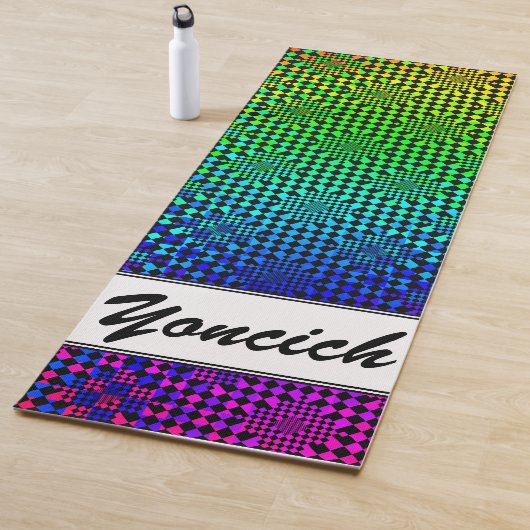 Tapis De Yoga Illusion À damiers par Kenneth Yoncich (En situation)
