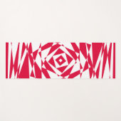 Tapis De Yoga Illusion abstraite rouge blanc (Devant (Horizontal))