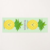 Tapis De Yoga Illustration d'ananas mignon (Devant (Horizontal))