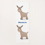 Tapis De Yoga Illustration d'âne miniature joyeux (Dos)