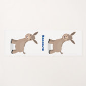 Tapis De Yoga Illustration d'âne miniature joyeux (Devant (Horizontal))