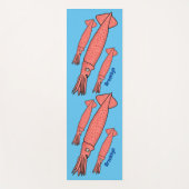 Tapis De Yoga Illustration de calamar rose (Devant)