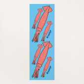 Tapis De Yoga Illustration de calamar rose (Dos)