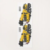 Tapis De Yoga Illustration de camion de grue (Dos)
