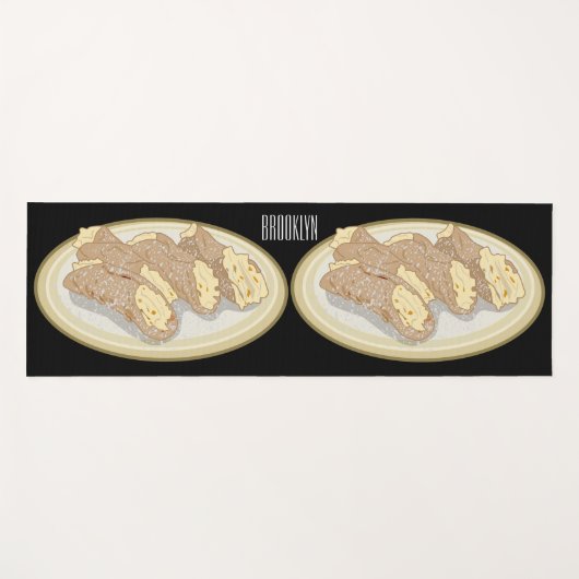 Tapis De Yoga Illustration de Cannoli (Devant (Horizontal))