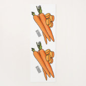 Tapis De Yoga Illustration de carotte (Dos)