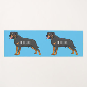 Tapis De Yoga Illustration de chien Rottweiler