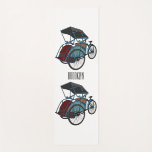 Tapis De Yoga Illustration de cyclo-pousse