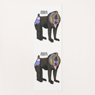 Tapis De Yoga Illustration de dessin animé Mandrill