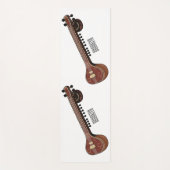 Tapis De Yoga Illustration de dessin de Sitar (Devant)
