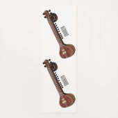Tapis De Yoga Illustration de dessin de Sitar (Dos)