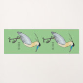 Tapis De Yoga Illustration de dessin d'oiseau de héron plafonné (Dos (Horizontal))