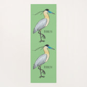 Tapis De Yoga Illustration de dessin d'oiseau de héron plafonné (Dos)