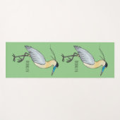 Tapis De Yoga Illustration de dessin d'oiseau de héron plafonné (Devant (Horizontal))