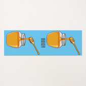 Tapis De Yoga Illustration de dessin sur le miel (Dos (Horizontal))