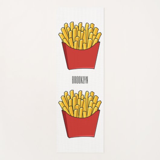 Tapis De Yoga Illustration de frites (Devant)