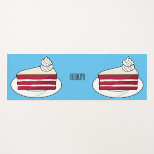 Tapis De Yoga Illustration de gâteau en velours rouge