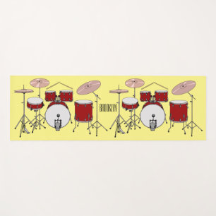 Tapis De Yoga Illustration de kit de batterie