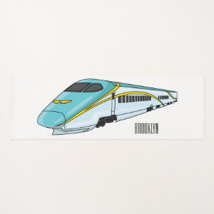 Tapis De Yoga Illustration de la bande dessinée d'un train à bal